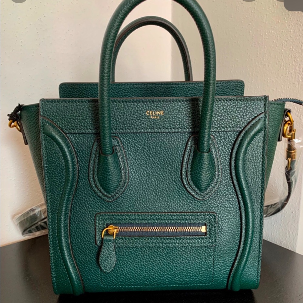 ISO Celine Green Luggage Nano Crossbody Bag